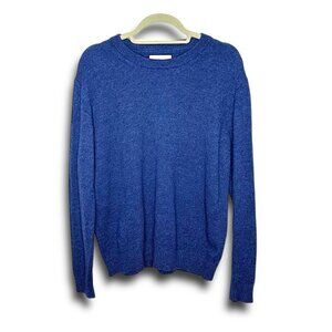 Jack & Jones Premium Deep Blue Lambswool Quiet Luxury Crewneck Sweater Size XL